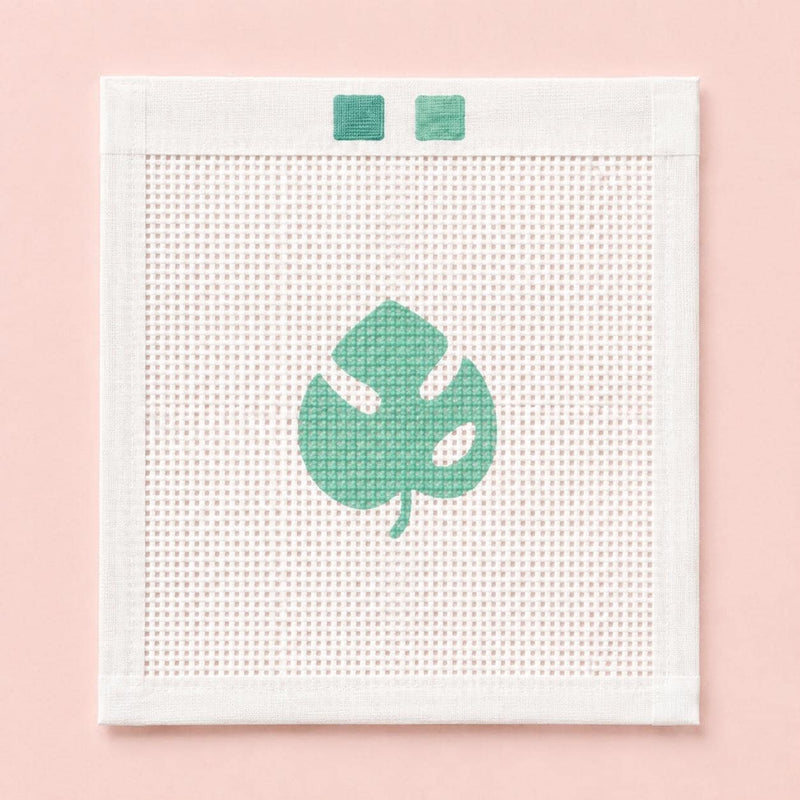 Beginner Botanical Needlepoint Canvas, 13 Mesh Mini Floral Design, Pick Your Own Set of 3 or 6