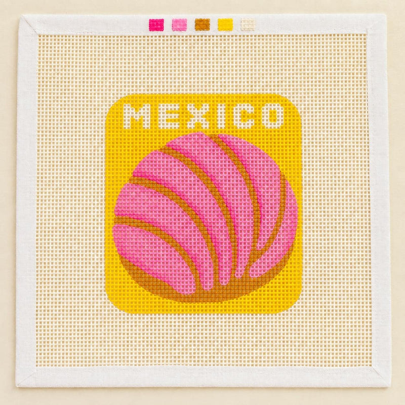 Mexico Concha Needlepoint Canvas, Beginner-Friendly 13 Mesh, Ornament Handbag Charm