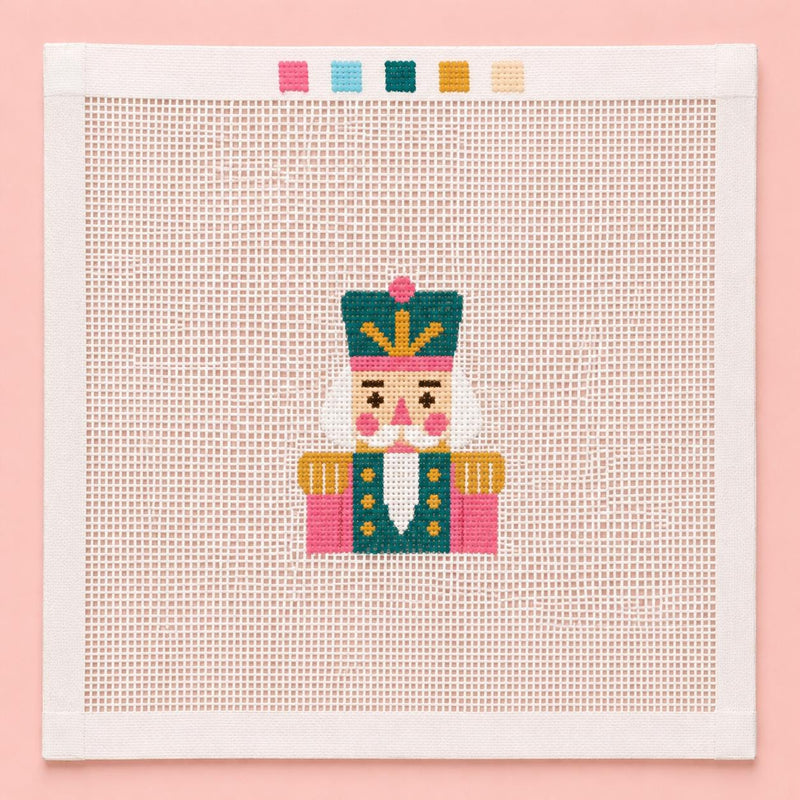 Beginner Needlepoint Ornament Canvas, Choose Your Design, 13 Mesh Christmas Ornament Collection